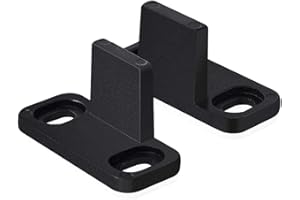 Homode Barn Door Floor Guide, Matte Black Metal Floor Mounted Bottom Guide Hardware Adjustable for Sliding Doors (2 Pack)
