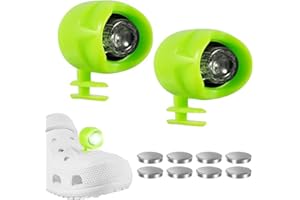 Ygapuzi 2 Pezzi Fari per Scarpe Croc, Leggere Scarpe Impermeabili Luci Ciondoli Brillano per 72 Ore al Buio Imbottiture per Aggiunta più Carine per Crocs, Adatto per Adulti Bambini