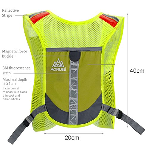 AONIJIE Wasserdicht Fahrradrucksack hat mit 1,5L Trinkblasen Wanderer, Jogger Bekleidung Running Rucksäcke für Männer und Frauen, Sicherheitswesten - 3