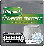 Depend Comfort Protect Incontinence Pants for Men, Large/Extra-Large - 9 Pants