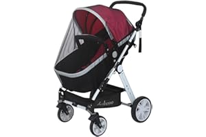 Fezf Universal Kinderwagen Regenschutz Moskitonetz Fenster Tragetasche für Babys Zubehör für Kinderbett (Schwarz)