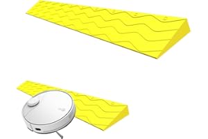 TRUNXUCL Threshold Ramps for Doorways, Wheelchair Scooter Threshold Ramp, Non-Slip Textured Surface, for Indoor or Outdoor, Bathroom, Doorways (Color : Yellow, Size : 100x16x7cm)