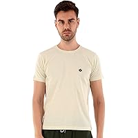 ALMO Men's Organic Cotton Melange Round Neck T Shirt