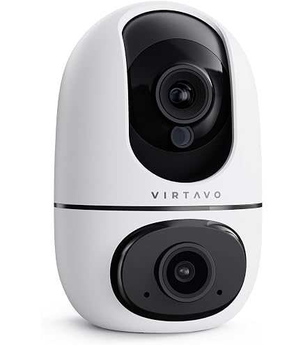 Wiby Telecamera Interna Wi-Fi Doppio Obiettivo | PTZ 355°/90°, Visione Notturna A Colori 15m, Audio Bidirezionale, Compatibile Alexa