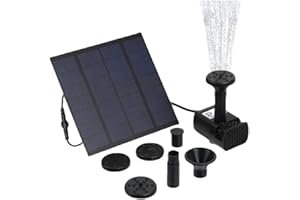 EMEBAY - Pompe Solaire Améliorée Miniature 7V Pompe Solaire Fontaine de Jardin Bassin pour Hauteur Cycle de L'eau Étang Fontaine d'eau Maximale 95cm