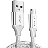 Ugreen Braided Micro-USB & USB-A Data and Charging Cable, 1.5 Meters, White