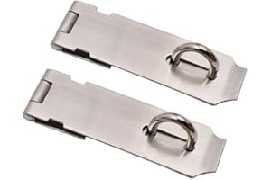 PARAPHEE Chiusura a scatto per porta, lucchetti Kit di chiusura per porta in legno/cancello/sicurezza armadietto, acciaio inossidabile resistente 304A (confezione da 2)