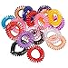10 Kanddit Spiral Random Colours Girls Hair Bobbles Bands Mini Ponytail Elastic Stretchy Hairband (Random)