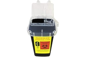 jiashemeng Boîte De Conteneur De Déchets, Aiguilles Jetables De Tatouage De Lame De Salon De Coiffure Conteneur Carré De Boîte De Stockage De Déchets Noir