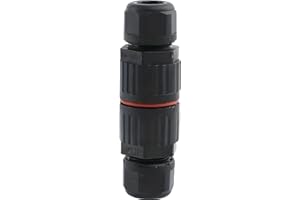 1STec IP68 Waterproof Digital TV Joiner for Fixing or Repairing Damaged Outdoor External or Underground TV Broadband Modem Freeview Cable Screw Together Coupler for RG6 RG7 RG59 WF65 Wire Leads