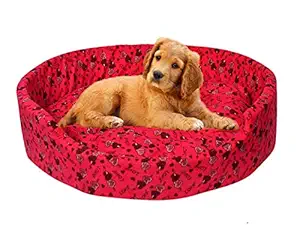 Amit Brothers Red Ultra Comfort Pet Bed for Dogs/Puppies