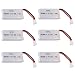 Produktbild Tattu LiPo Akku 380mAh 3.7V 25C 1S1P mit Molex Stecker (6 Stück) für Hubsan X4 H107C H107D H107L Syma X11 X 11C TDR Spider