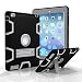 Produktbild Schutzhülle für iPad 3, iPad 4 Case, iPad 2 Hülle, jeccy Dual Layer Robuste Slim Ganzkörper-Stoßfest Hybrid Heavy Duty Armor Defender Schutzhülle mit Ständer für Apple iPad 2/3/4, Schwarz/Grau