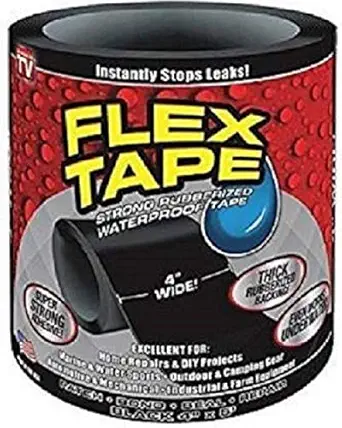 Blue Tick Waterproof Flex Seal Super Strong Adhesive Sealant Tape for Any Surface, Stops Leaks, Large (Black)