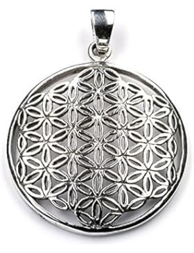 Blume des Lebens Silber Kettenanhänger 925 Silber Schmuck Länge: 3.5cm Gothic