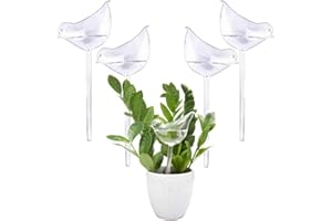 WWmily 5 Pcs Plastic Bird Shape Plant Waterer Plant Watering Bulbs Self-Watering Stakes Bird Shape Design Water Globes Aqua Bulbs for Indoor and Outdoor Garden