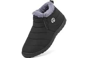 LAZAZAFI Kids Winter Snow Boots Waterproof Warm Faux Fur Lined Shoes Boy's Girl's Outdoor Walking Boots Anti-Slip Ankle Boots Comfy Flats Hiking Boots