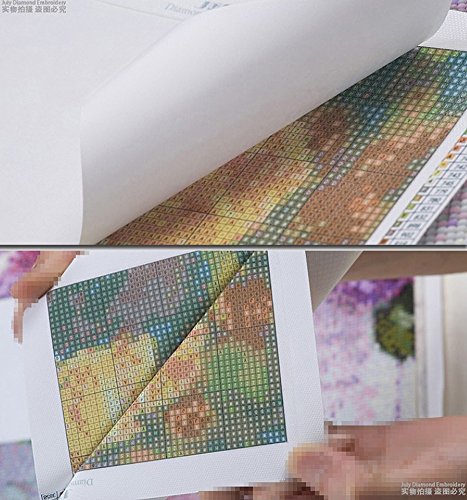 Set Diamond Painting Strass Mosaik Bild Basteln Bastelset Steine Eule Pink Blau - 5
