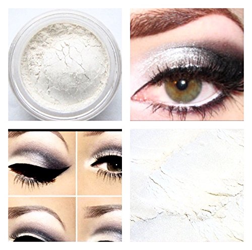 Pearl White Eyeshadow Shimmer Makeup loose Natural Mineral Mica Pearl Effect 5ml Pot