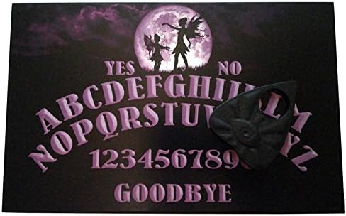 Hand Finished A4 Sized Wooden Full Moon Fairy Talking Board Set Complete with All-Seeing Eye Planchette, Ouija style Board featuring Faerie design