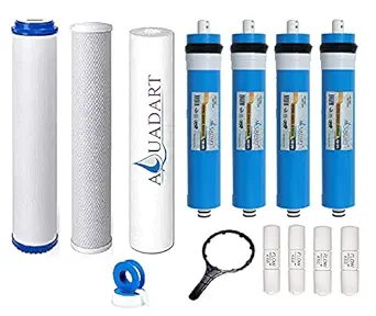 AquaDart 50 LPH RO Water Purifier Filter Replacement Service Kit with 4 Ro Membrane