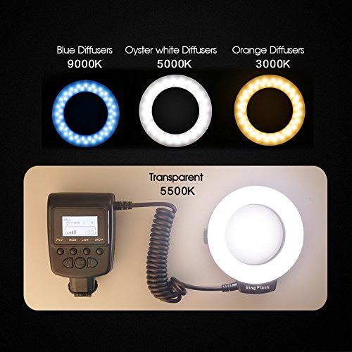 SAMTIAN RF-550E Anneau 48 LED Ultra Brillant et L g reLED Flash Annulaire avec une luminosit plus pr cise Series Macro est con u pour Appareils Photo Reflex Sony Minolta cameras avec 8 adaptateurs et reviews SAMTIAN RF-550E Anneau 48 LED Ultra Brillant et L g reLED Flash Annulaire avec une luminosit plus pr cise Series Macro est con u pour Appareils Photo Reflex Sony Minolta cameras avec 8 adaptateurs et