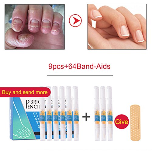 Wildlead Nail of the Feet Cream antimicótica Boom Nail Fungus Treatment Infection Bright For Athletes Foot 9pcs + 64Band-Aids
