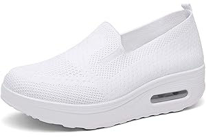 SISTTKE Zapatillas de Deporte Mujer Malla Zapatos Deportivas Air Cuña Cómodos Sneakers Casual Running Transpirable Ligero Zapatillas