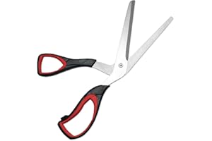 XIAOJING0 Pizzaschneider,Pizzaschere Handlicher Pizza Cutter mit Fingerschutz,Profi Pizzamesser,Pizza Schere für Weihnachten Party,Weihnachtengeschenk,Schneider Messer Servierer integrierter Pizzaschaufel 27cm