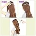 Hot Fashion Full Head Clip Curly Wavy Women Synthetic Hair Extension Extensions (Dark Brown)