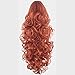 Elegant Hair - 17" PONYTAIL - CURLY - Copper #350 - REVERSIBLE 2 Styles in 1 - Clip in Hair Piece Extension - Claw Clip Attachment - Weight 220g