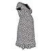 Heavenly Bump Maternity Printed Ruffle Neckline Dress - Black Pattern 12 Black Pattern