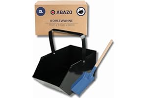 ABAZO Kohlewanne Kohlenschütte Abtransport Abkühlen Lagern Aschekasten Kohlenkasten Briketts Holz Koks Aschebehälter Kamingrill Zubehör Ascheschale (20cm x 41cm x 23cm)