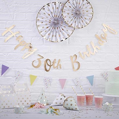 Pick and Mix - Gold Happy 30th Birthday Bunting