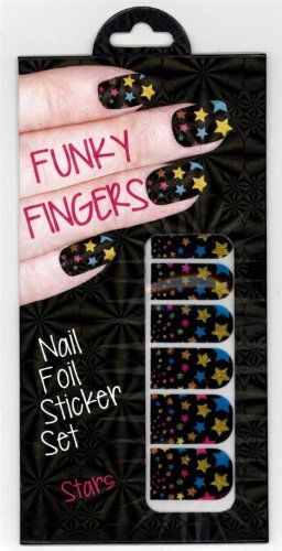 Preisvergleich Produktbild Fizz Creations Funky Fingers Nail Foil Sticker Set *STARS* (Versand aus UK)