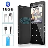 【Memoria & Duracion】Este reproductor de MP3 bluetooth viene 16GB de almacenamiento interno portátil y ampliable hasta 128GB de tarjeta micro SD (no incluido), lo que le permite escuchar hasta 4000 canciones. La batería le ofrece hasta 30 horas de reproducción despues de 2 horas de carga(5V, 0.5-1A).