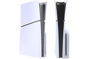 IMOFEE Slim Disc Edition Cover Plates for New PS5 Slim Console, Shell Panels Compatible with New PlayStation 5 Slim Accessories Protective Replacement Panel (White)