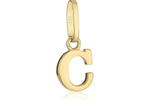 NKlaus Alphabet Kettenanhänger - kleine Buchstabe Anhänger Gold 333 - Gelbgold 8 Karat - Kinder Talisman Amulett