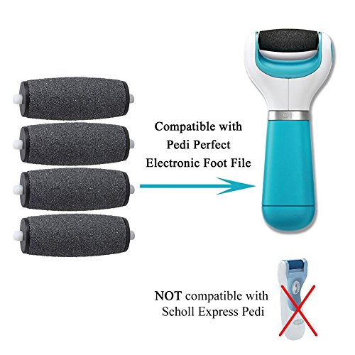 Pedi Ersatzrollen extra grob für Scholl Velvet Smooth-entfernen Hard, hart, lebloser Haut-beste harte Haut Schönmacher (4er Pack) - 5