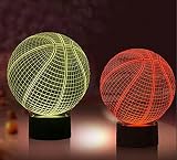 FZAI 3d Basketballform geführt Kunst Skulptur Nacht Lichter Schreibtischlampe 3D-Visualisierung zu Hause in wechselnden Farben Nachtlicht - 5