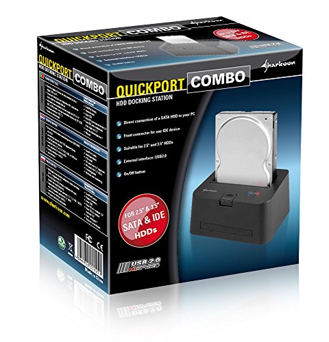 Sharkoon QuickPort Combo – HDD Dockingstation für IDE und SATA Festplatten, USB 2.0 - 7