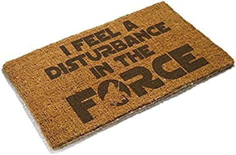 Krieg der Sterne Star Wars Door Mat – I Feel A DISTU Rbance in the Force – Coir – Brown, 43 x 72 cm