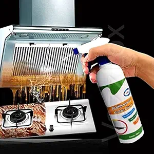 VazzLox Kitchen Cleaner Spray Oil & Grease Stain Remover Stove & Chimney Cleaner Spray Non-Flammable Nontoxic Magic Degreaser Spray for Kitchen Gas Stove Cleaning Spray for Grill & Exhaust Fan (500ml)