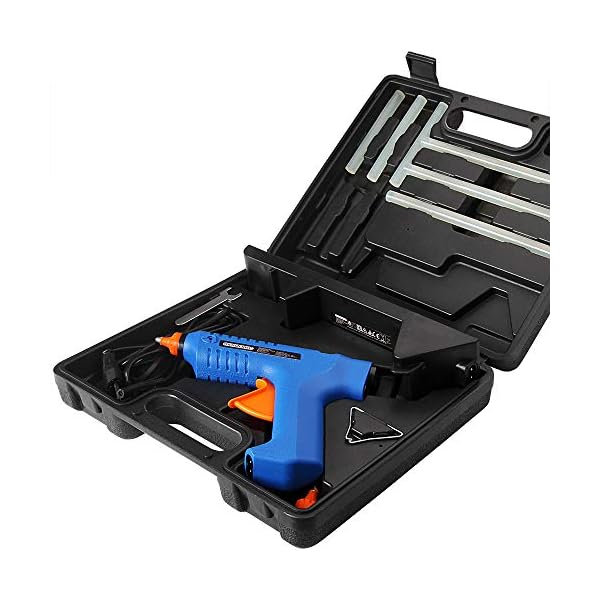 Deuba 103745 Kabellose Heißklebepistole Set, Ladestation, Transportkoffer, 6 Klebepatronen, 80 Watt – Bild 3
