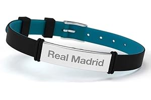 REAL MADRID CLUB DE FÚTBOL SPORTS Real Madrid Black Fashion Bracelet