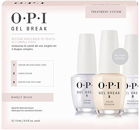 OPI Gel Break – Treatment System Kit – Barely Beige – 15ml/0.5oz each