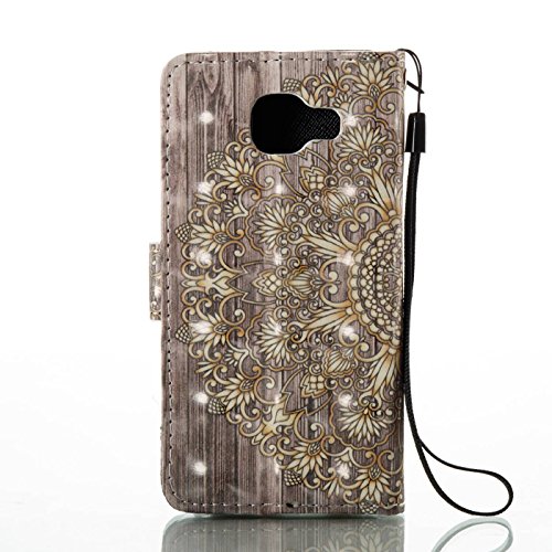 Samsung Galaxy A3 2016 Leder Hülle,Galaxy A310 Book Case,TOYYM Folio PU Leder Wallet Tasche Case mit Standfunktion Karteneinschub und Magnetverschluß,Notebook Flip Cover Brieftasche Handytasche Innere Bumper Back Case Etui Hüllen für Samsung Galaxy A3 2016/A310,Retro Blume - 2