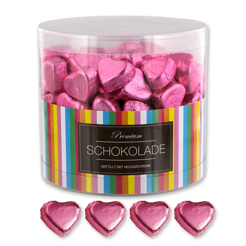 Preisvergleich Produktbild 150 rosa Schokoladen Herzen Pattaya