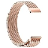 Happy Event Milanese Magnetic Loop Edelstahl Smartwatch Band für Pebble Time Round 20 (Roségold)