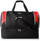 Jako Unisex Sporttasche Attack 2.0 mit Bodenfach, schwarz/rot, 60 x 35 x 43 cm, 3 liter, 2072